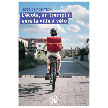 L’école, un tremplin vers la ville à vélo - note de position